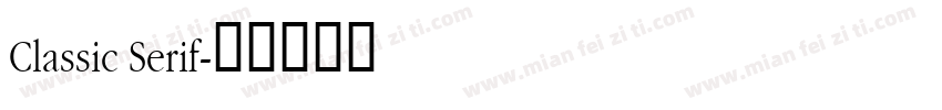 Classic Serif字体转换